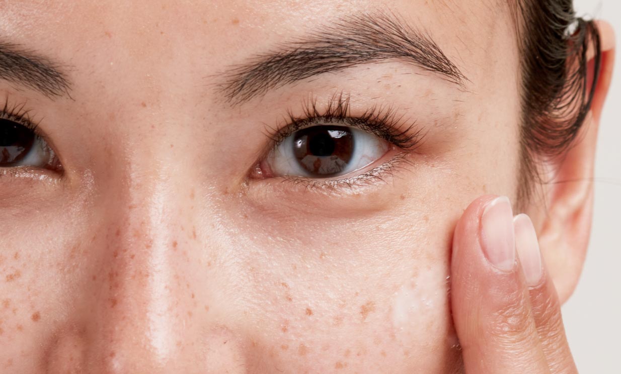 woman's cheek closeup